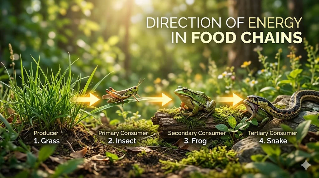In a Food Chain What Is the Significance of the Direction the Arrow Is Pointing?