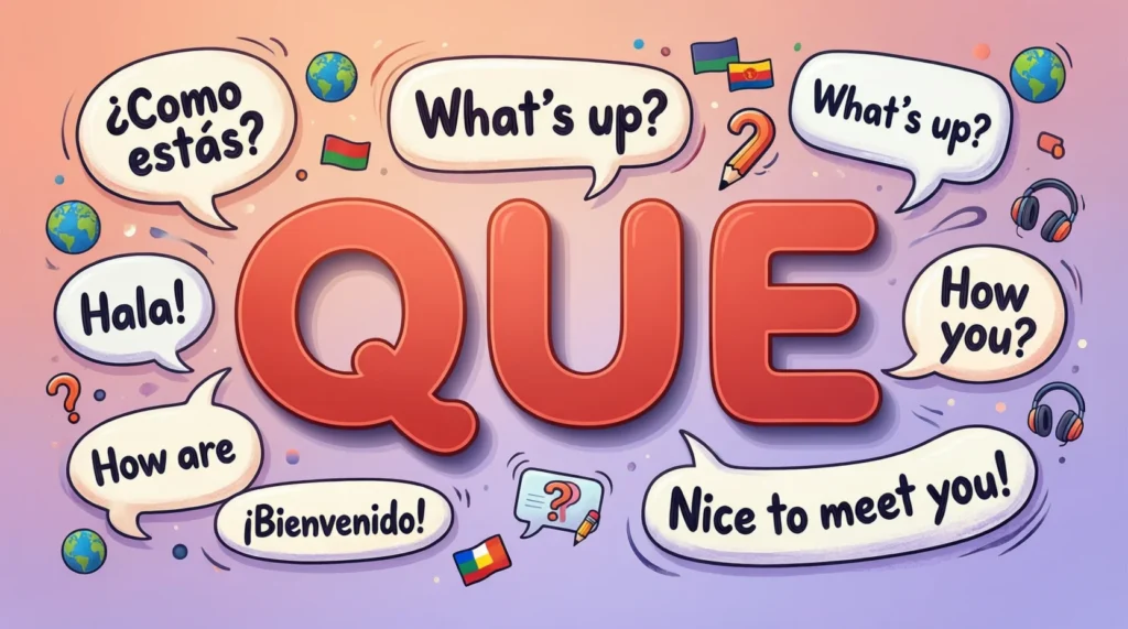 “Que” Meaning Explained in English