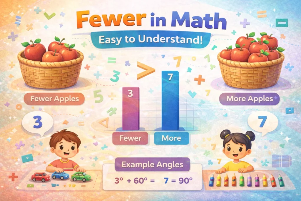 Meaning of Fewer in Math
