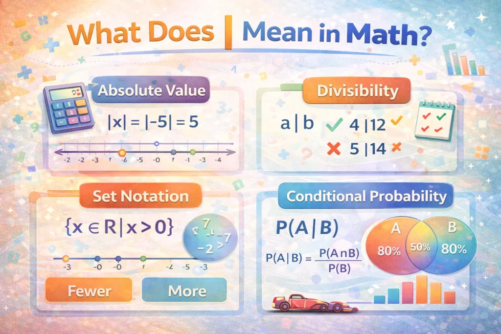Meaning of | in Math