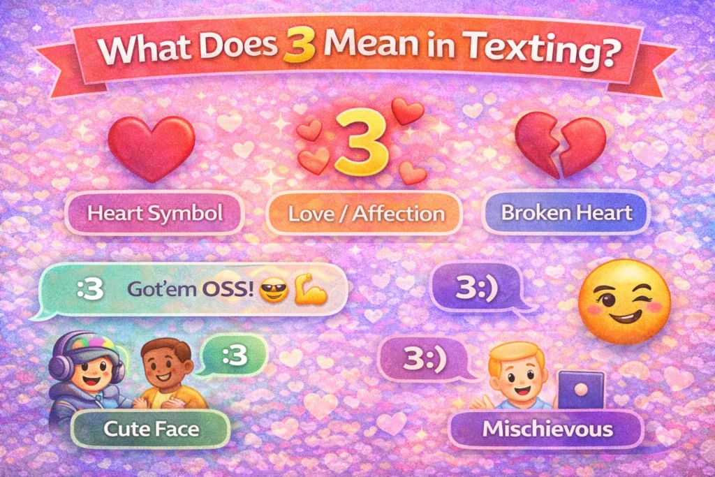 What Does 3 Mean in Texting