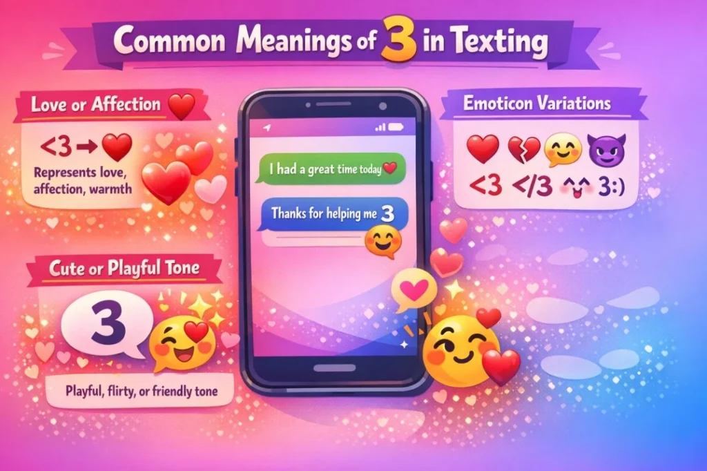 Common Meanings of 3 in Texting
