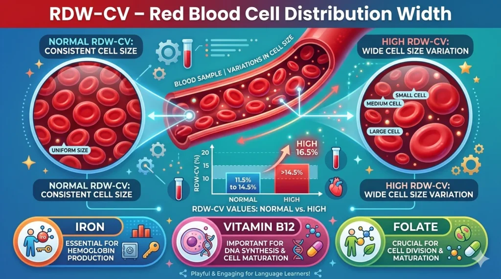 RDW-CV Mean in a Blood Test