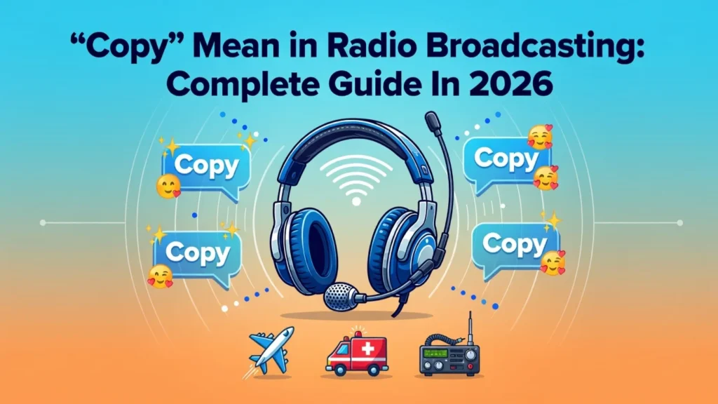 “Copy” Mean in Radio Broadcasting