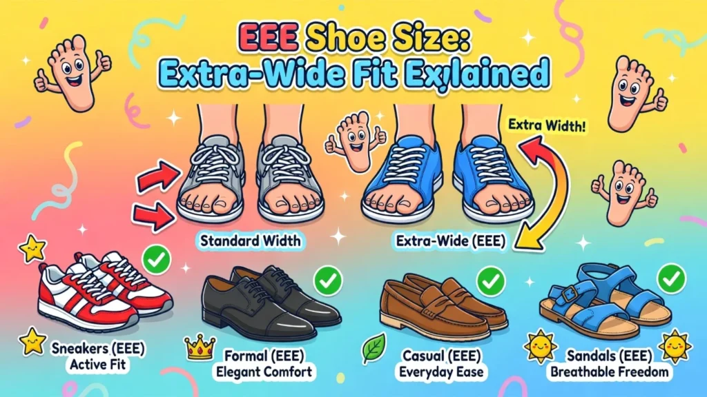 EEE Mean in Shoe Size