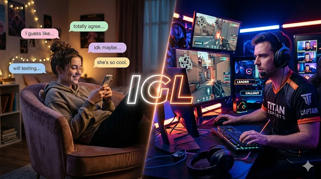 Origin of IGL in Texting and Gaming