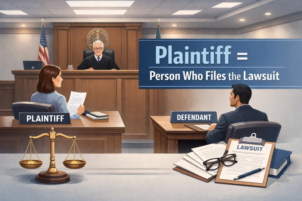 Plaintiff Mean in Court