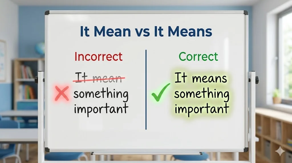 “It Mean” vs “It Means”